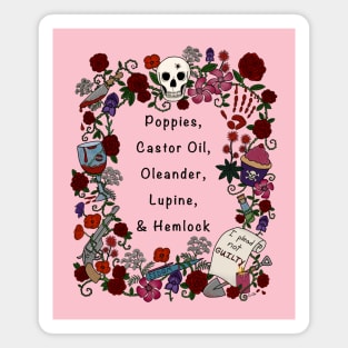 Poisonous Plants True Crime Design Magnet